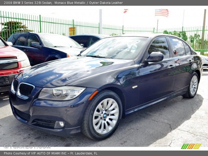 Monaco Blue Metallic / Oyster Dakota Leather 2009 BMW 3 Series 328i Sedan