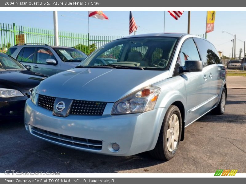 Azure Blue Metallic / Gray 2004 Nissan Quest 3.5 S