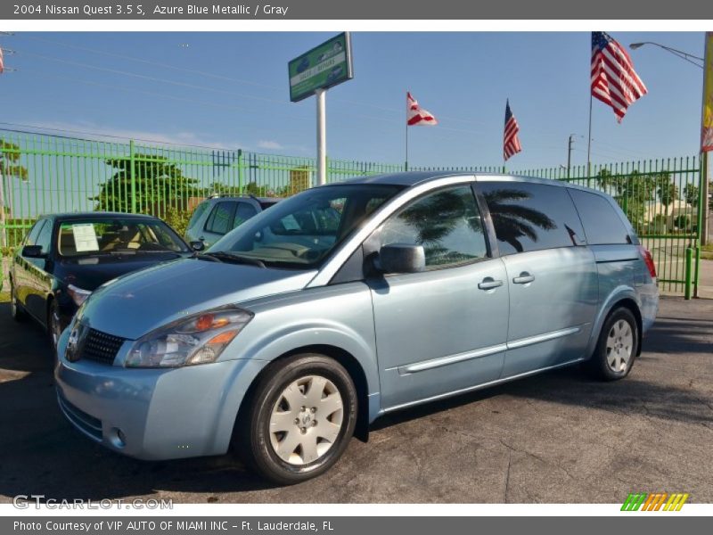 Azure Blue Metallic / Gray 2004 Nissan Quest 3.5 S