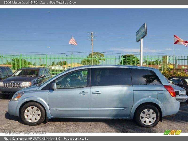 Azure Blue Metallic / Gray 2004 Nissan Quest 3.5 S