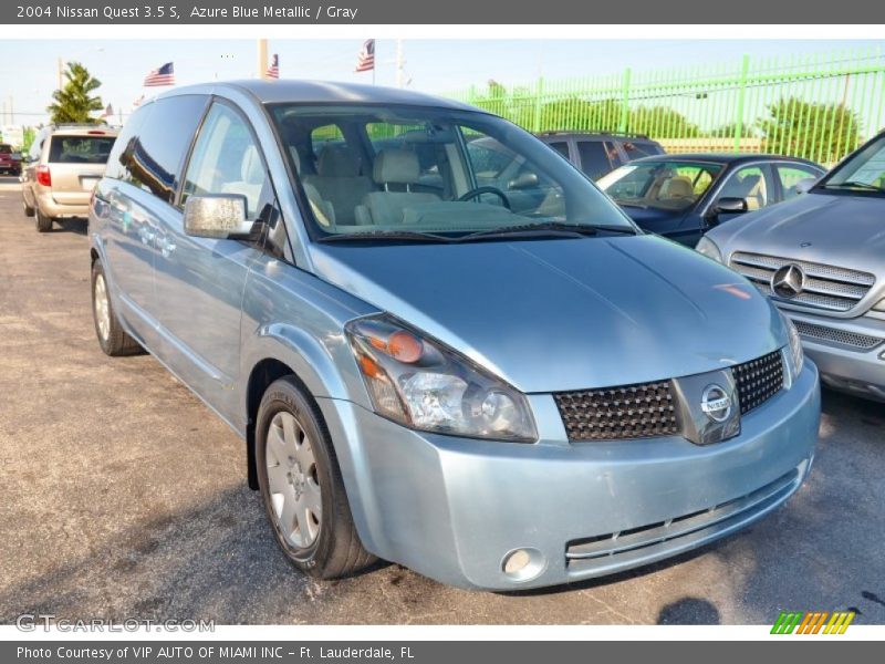 Azure Blue Metallic / Gray 2004 Nissan Quest 3.5 S