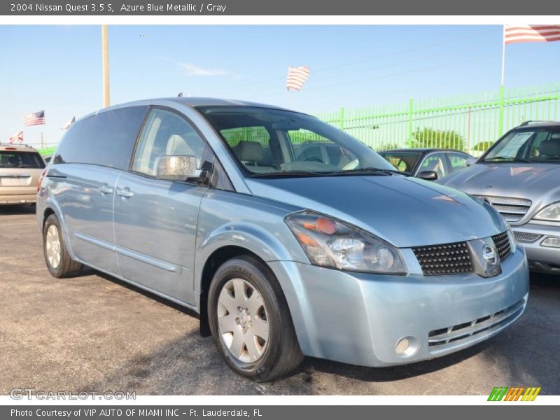 Azure Blue Metallic / Gray 2004 Nissan Quest 3.5 S
