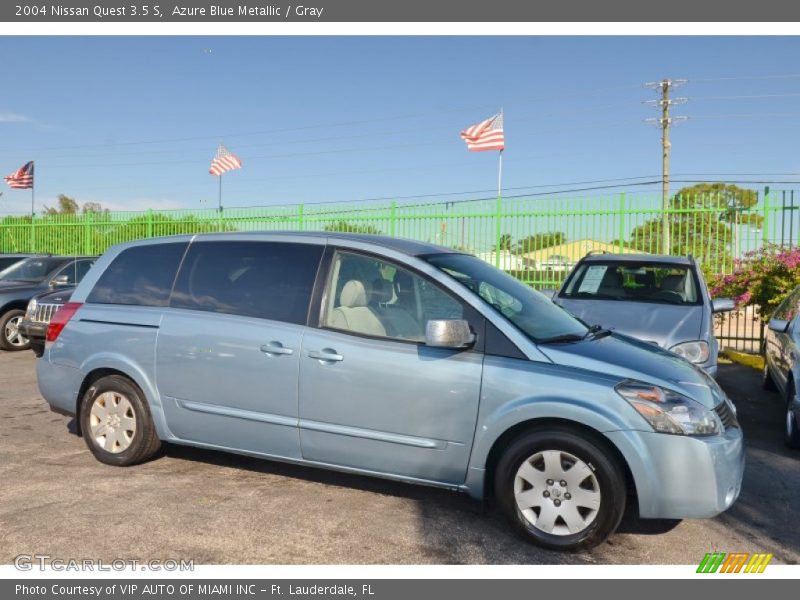 Azure Blue Metallic / Gray 2004 Nissan Quest 3.5 S