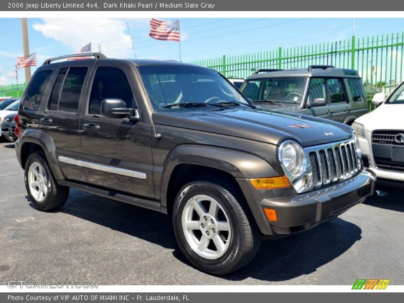 Dark Khaki Pearl / Medium Slate Gray 2006 Jeep Liberty Limited 4x4