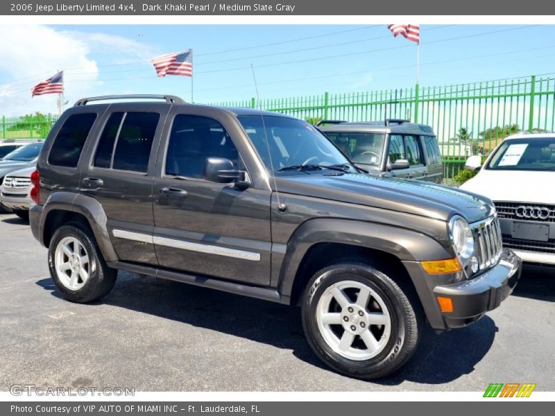 Dark Khaki Pearl / Medium Slate Gray 2006 Jeep Liberty Limited 4x4