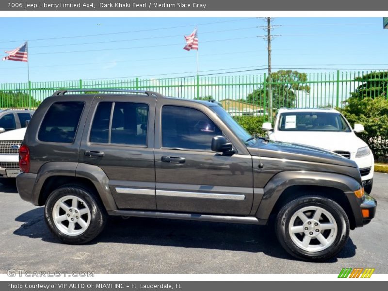 Dark Khaki Pearl / Medium Slate Gray 2006 Jeep Liberty Limited 4x4