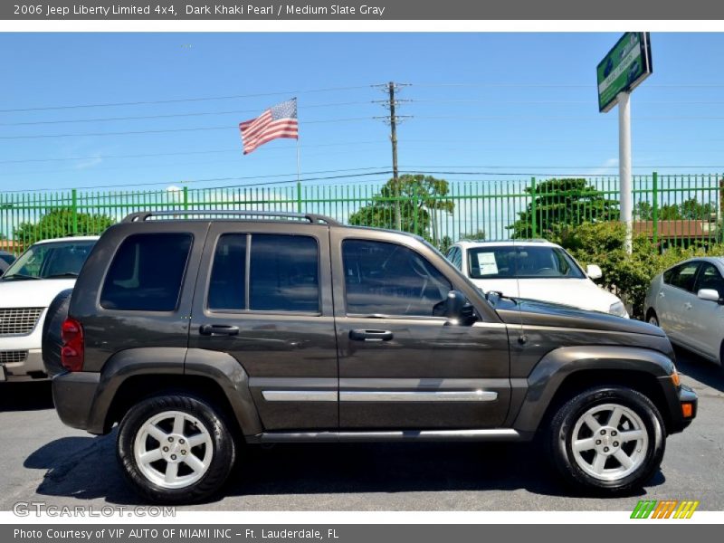 Dark Khaki Pearl / Medium Slate Gray 2006 Jeep Liberty Limited 4x4