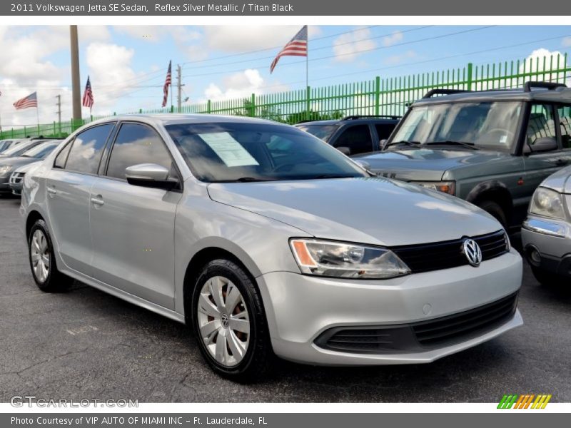 Reflex Silver Metallic / Titan Black 2011 Volkswagen Jetta SE Sedan