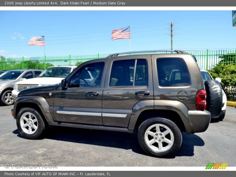 Dark Khaki Pearl / Medium Slate Gray 2006 Jeep Liberty Limited 4x4