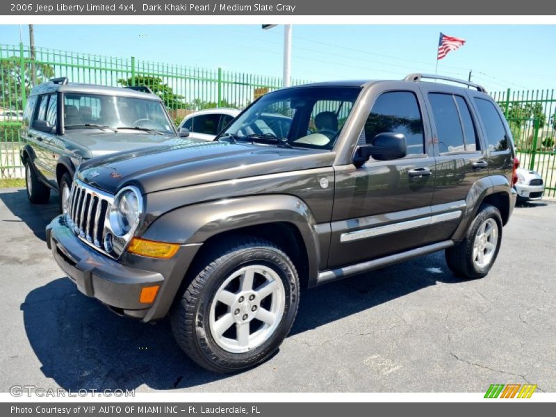 Dark Khaki Pearl / Medium Slate Gray 2006 Jeep Liberty Limited 4x4