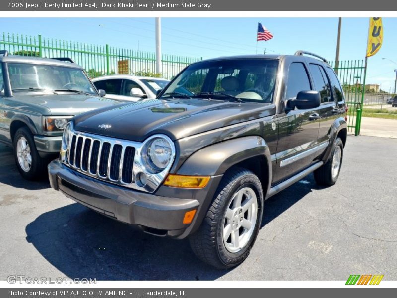 Dark Khaki Pearl / Medium Slate Gray 2006 Jeep Liberty Limited 4x4