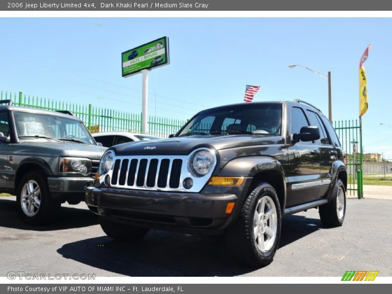 Dark Khaki Pearl / Medium Slate Gray 2006 Jeep Liberty Limited 4x4