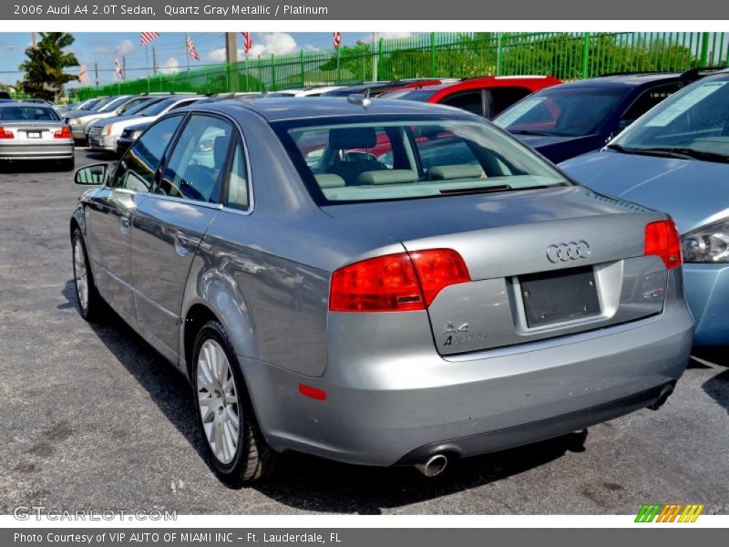 Quartz Gray Metallic / Platinum 2006 Audi A4 2.0T Sedan