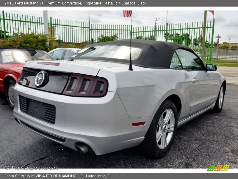 Ingot Silver Metallic / Charcoal Black 2013 Ford Mustang V6 Premium Convertible