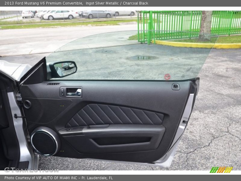 Ingot Silver Metallic / Charcoal Black 2013 Ford Mustang V6 Premium Convertible