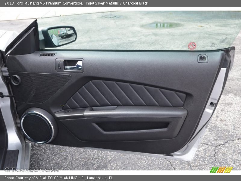 Ingot Silver Metallic / Charcoal Black 2013 Ford Mustang V6 Premium Convertible