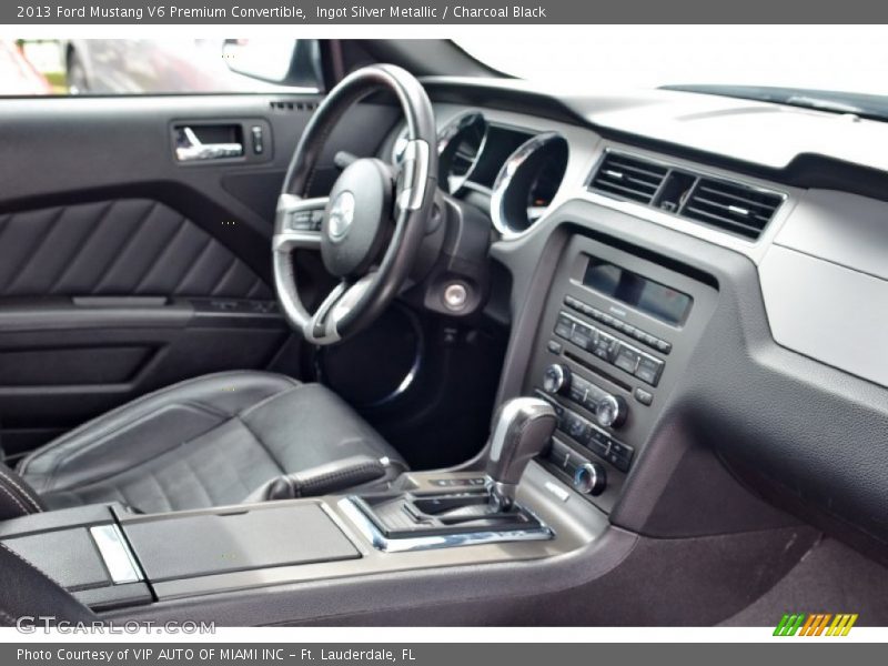 Ingot Silver Metallic / Charcoal Black 2013 Ford Mustang V6 Premium Convertible