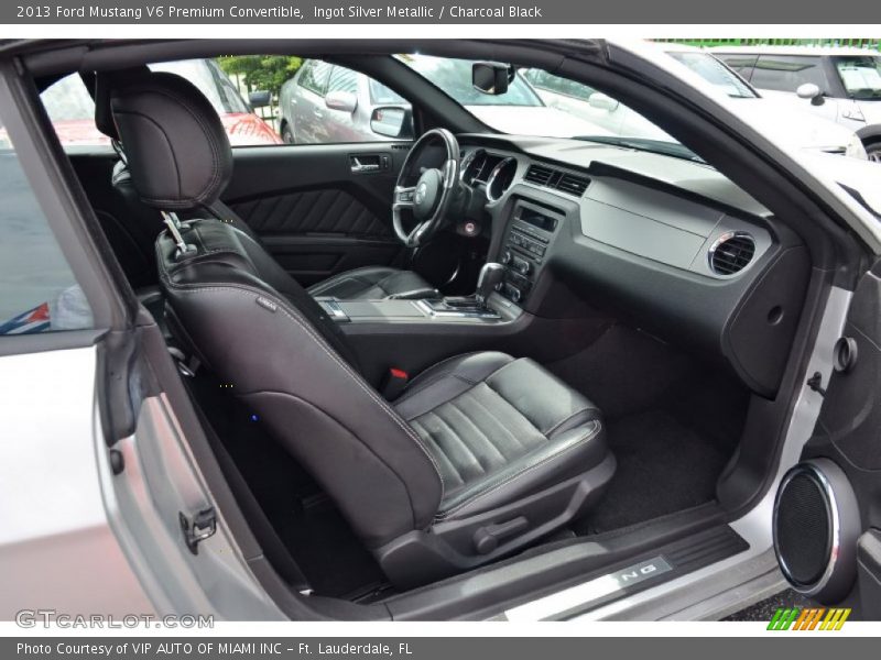 Ingot Silver Metallic / Charcoal Black 2013 Ford Mustang V6 Premium Convertible