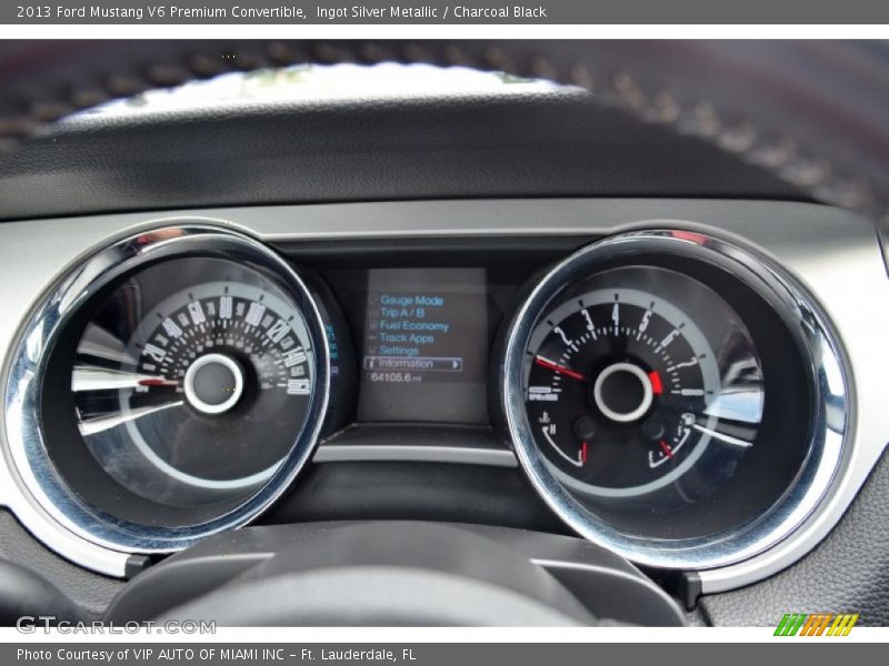 Ingot Silver Metallic / Charcoal Black 2013 Ford Mustang V6 Premium Convertible