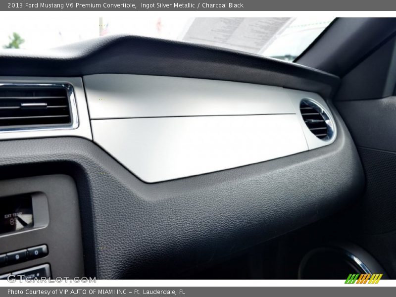 Ingot Silver Metallic / Charcoal Black 2013 Ford Mustang V6 Premium Convertible