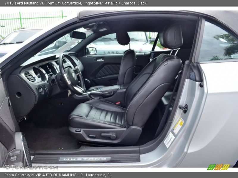 Ingot Silver Metallic / Charcoal Black 2013 Ford Mustang V6 Premium Convertible