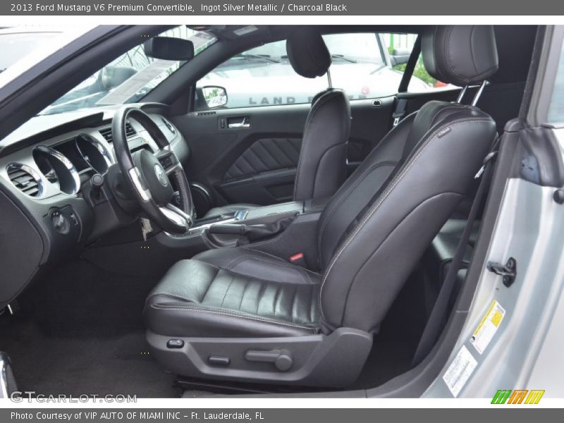 Ingot Silver Metallic / Charcoal Black 2013 Ford Mustang V6 Premium Convertible