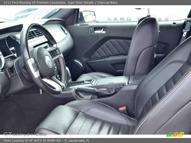 Ingot Silver Metallic / Charcoal Black 2013 Ford Mustang V6 Premium Convertible