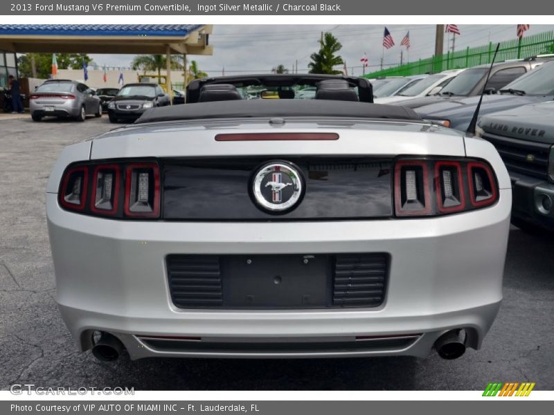 Ingot Silver Metallic / Charcoal Black 2013 Ford Mustang V6 Premium Convertible