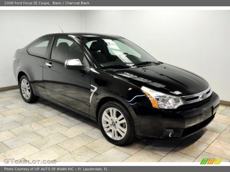 Black / Charcoal Black 2008 Ford Focus SE Coupe