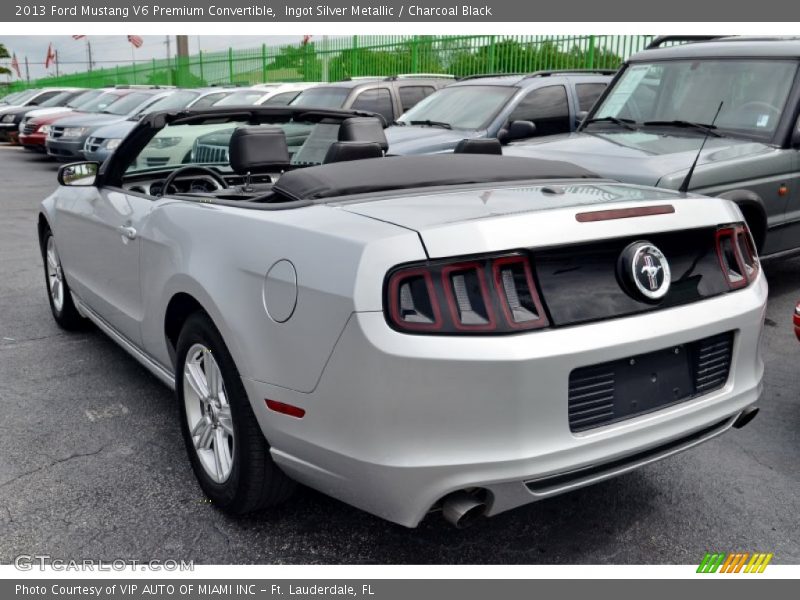 Ingot Silver Metallic / Charcoal Black 2013 Ford Mustang V6 Premium Convertible