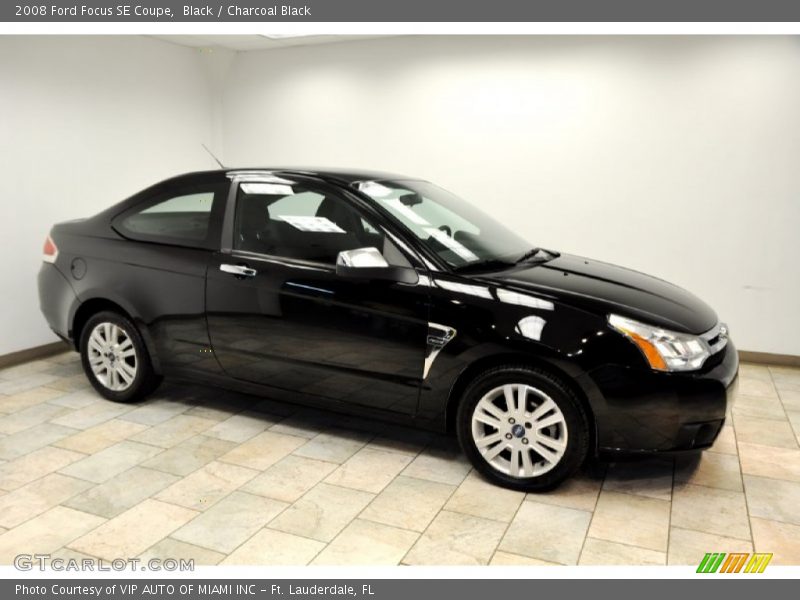 Black / Charcoal Black 2008 Ford Focus SE Coupe