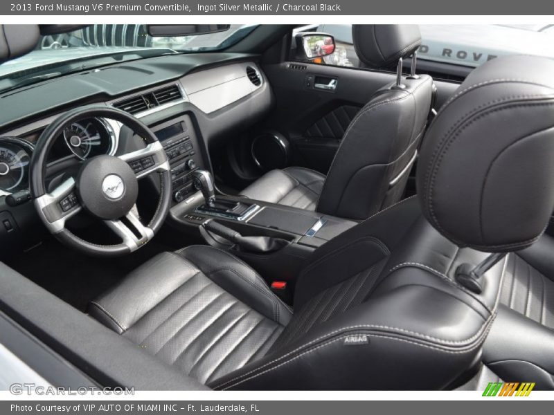 Ingot Silver Metallic / Charcoal Black 2013 Ford Mustang V6 Premium Convertible