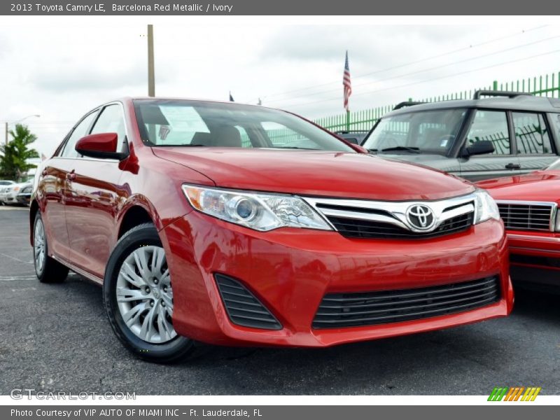 Barcelona Red Metallic / Ivory 2013 Toyota Camry LE