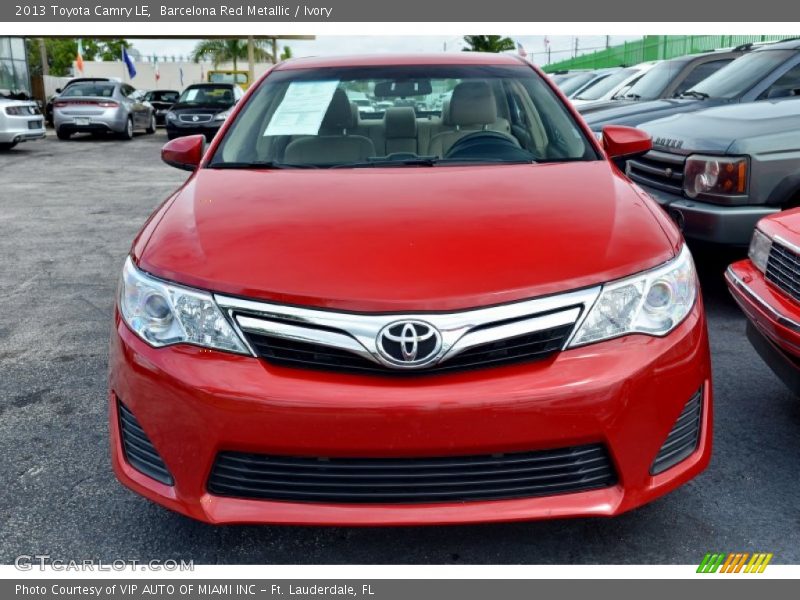 Barcelona Red Metallic / Ivory 2013 Toyota Camry LE