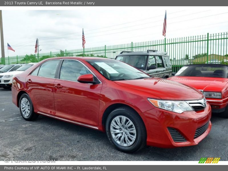  2013 Camry LE Barcelona Red Metallic