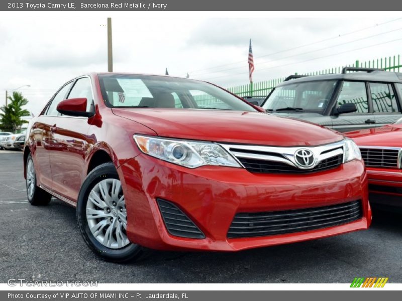 Barcelona Red Metallic / Ivory 2013 Toyota Camry LE