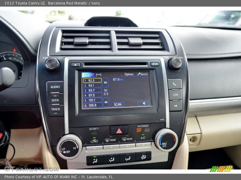 Barcelona Red Metallic / Ivory 2013 Toyota Camry LE