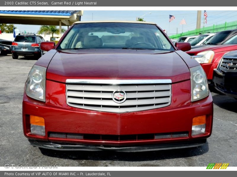 Garnet Red / Light Neutral 2003 Cadillac CTS Sedan