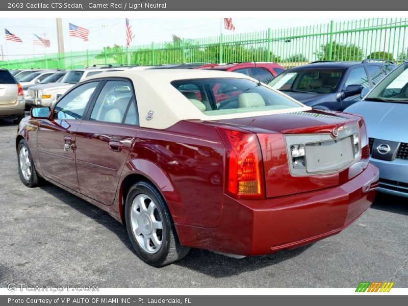 Garnet Red / Light Neutral 2003 Cadillac CTS Sedan