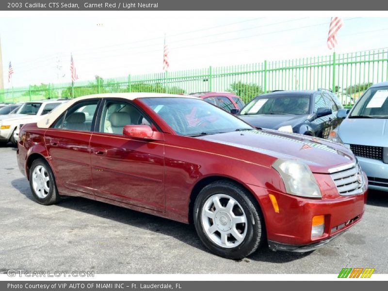 Garnet Red / Light Neutral 2003 Cadillac CTS Sedan