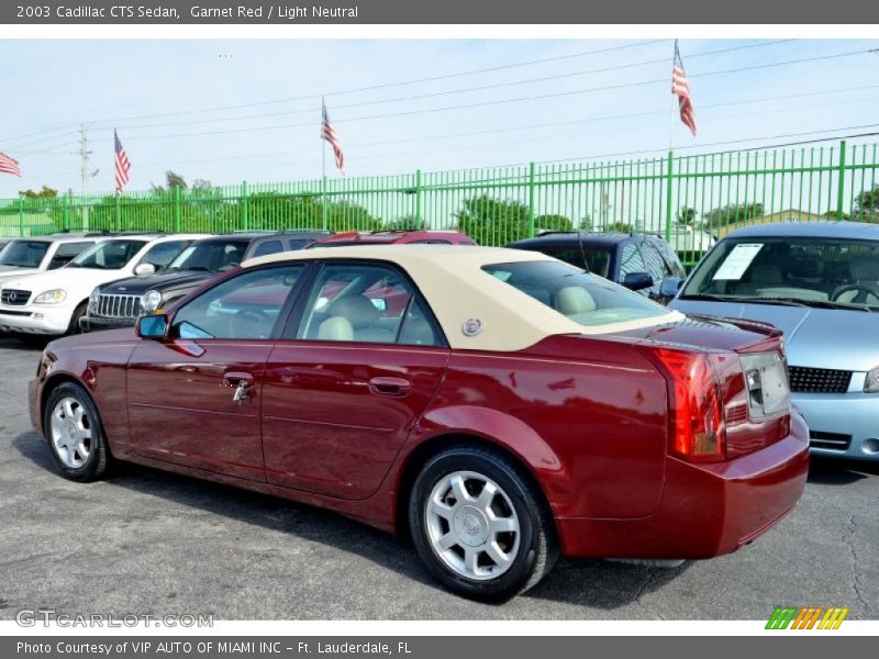 Garnet Red / Light Neutral 2003 Cadillac CTS Sedan