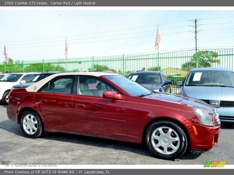 Garnet Red / Light Neutral 2003 Cadillac CTS Sedan