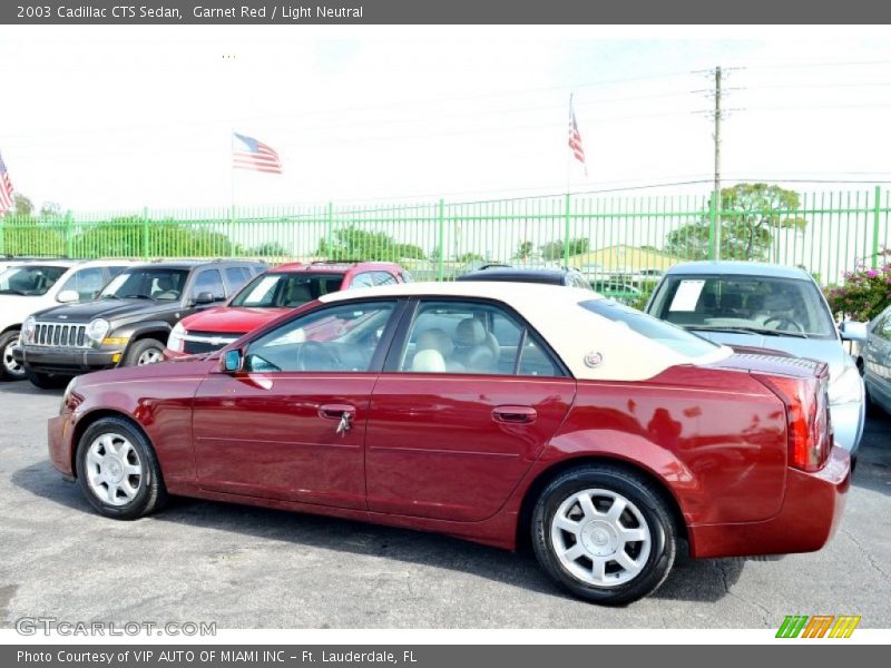 Garnet Red / Light Neutral 2003 Cadillac CTS Sedan