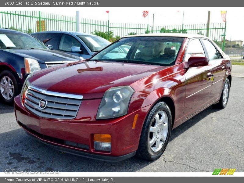 Garnet Red / Light Neutral 2003 Cadillac CTS Sedan