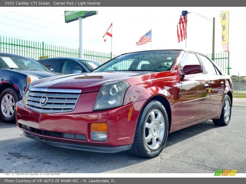 Garnet Red / Light Neutral 2003 Cadillac CTS Sedan