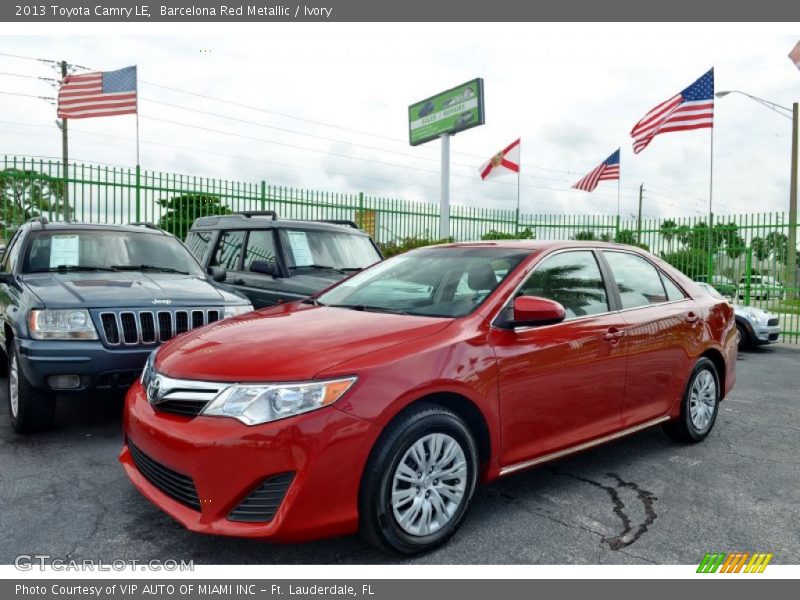 Barcelona Red Metallic / Ivory 2013 Toyota Camry LE