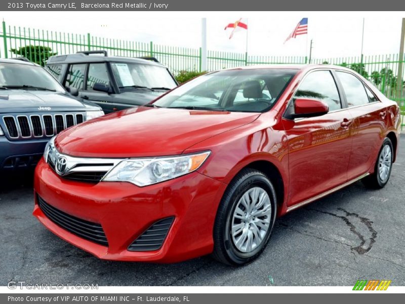 Barcelona Red Metallic / Ivory 2013 Toyota Camry LE