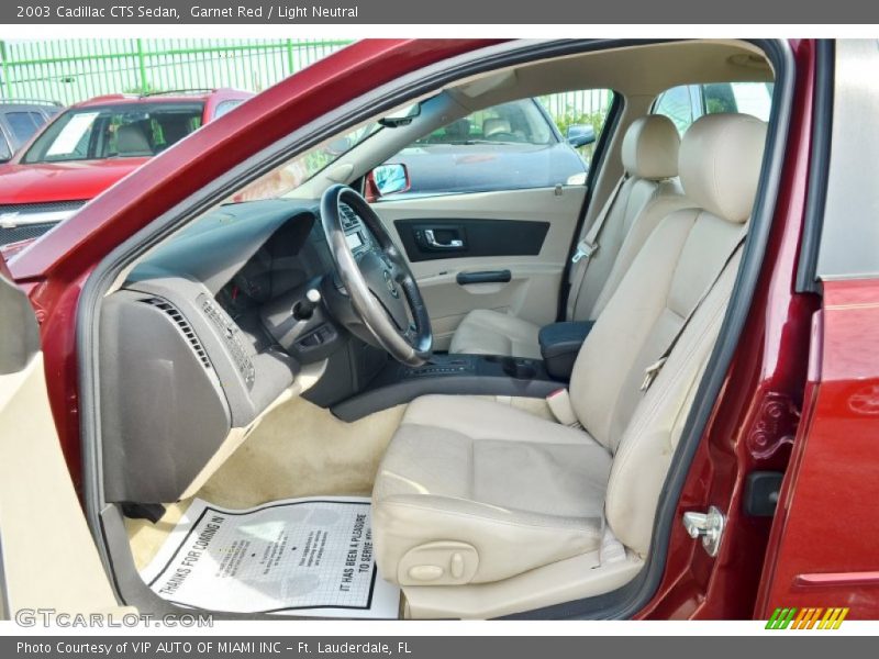 Garnet Red / Light Neutral 2003 Cadillac CTS Sedan