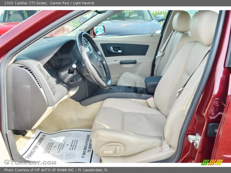 Garnet Red / Light Neutral 2003 Cadillac CTS Sedan