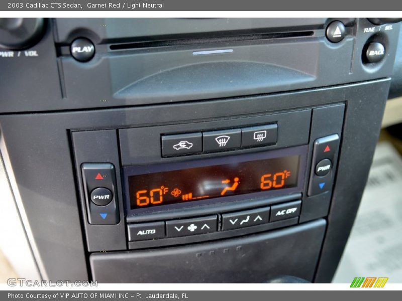 Garnet Red / Light Neutral 2003 Cadillac CTS Sedan